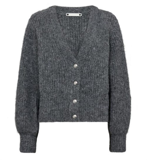 Co'Couture Coralie CC Strik Cardigan, Grå Melange